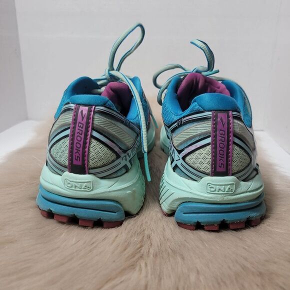 Brooks Ravenna 7 Purple/Teal Lace Up Running Athletic Sneakers Shoes Womens 8.5 - Picture 4 of 9
